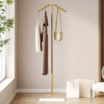 Space-Saving Metal Clothes Rack for Stylish Bedroom Use - Image 8