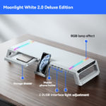 RGB Monitor Stand with USB Ports & Adjustable Height - Image 7