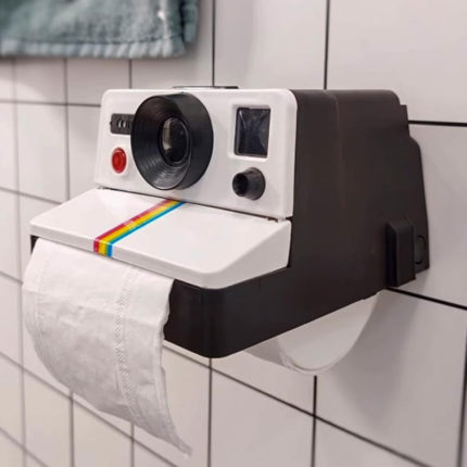 Retro Camera Toilet Paper Holder: Quirky Bathroom Decor