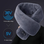 USB Heated Scarf 2-in-1 Electric Warm Neck Wrap & Vibration Massage Shawl - Image 5