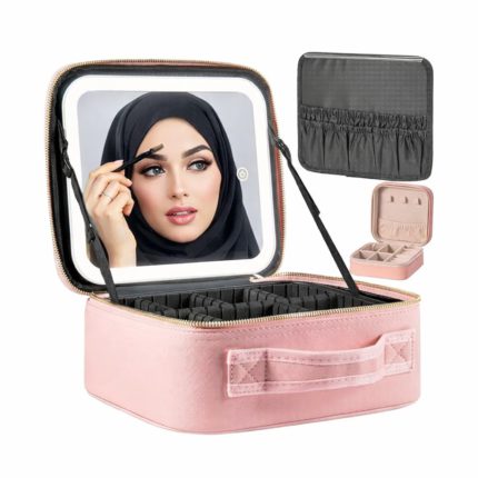 Makeup Travel Case with LED Mirror