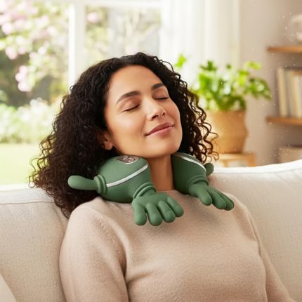 4D Neck Massager for Deep Kneading, Multifunctional Portable Electric Massage Pillow for Neck, Shoulders, And Back; a Mini Portable Device for Deep, Perfect As a Birthday Or Christmas Gift for Your Girlfriend, Boyfriend, Or Parents.