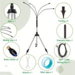 1pc Upgraded Portable Stand Misters for Outside Patio with Adjustable Riser Tube (up to 124.97cm),Upgraded metal connector, enhanced durability, No Electricity or Battery Needed, Very suitable for BBQ, Patio, Pool, and Water Activities - Image 3