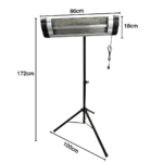 Electric Heater with Tripod Stand - Image 5