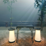 Camping Foldable Desk and LED Stool Set - Image 3