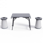 Camping Foldable Desk and LED Stool Set - Image 4