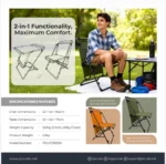 2-In-1 Foldable Camping Chair & Table - Image 3