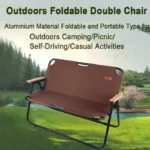 Folding Camping Bench Chair – Black - Image 5