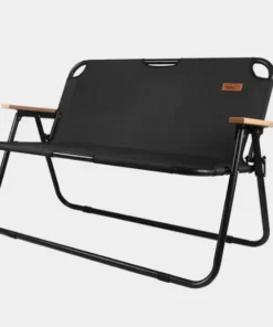 Folding Camping Bench Chair – Black